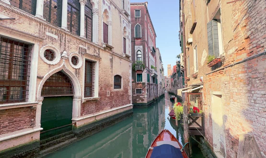 Gondola on the canal in Venice, Italy