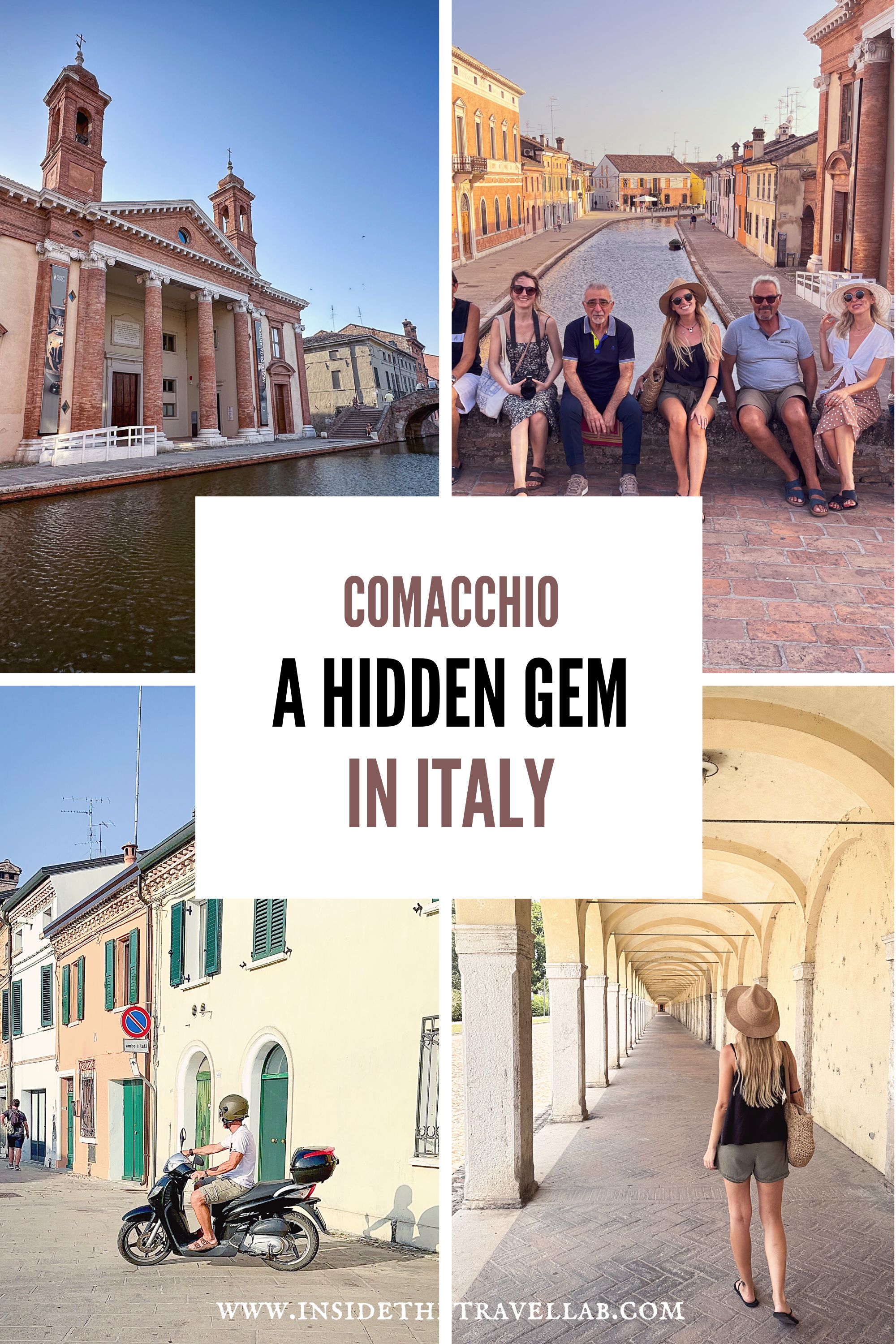 Cover image montage of different things to do in Comacchio Italy