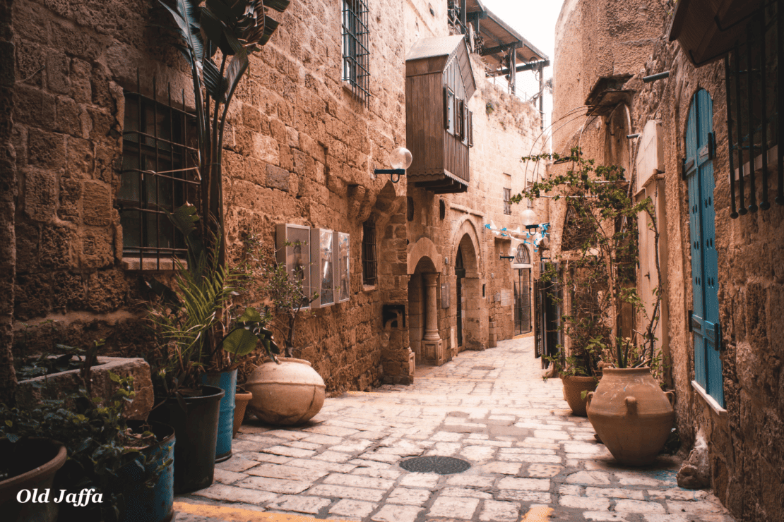 Cobbled streets of Jaffa in Tel Aviv, Israel 