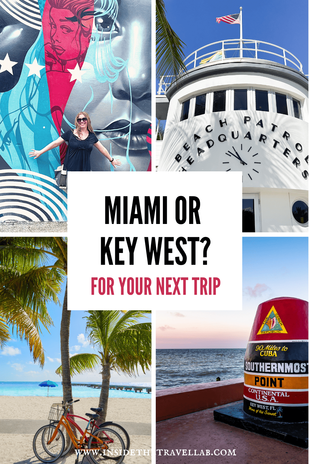 Miami or Key West cover image with photos from both destinations