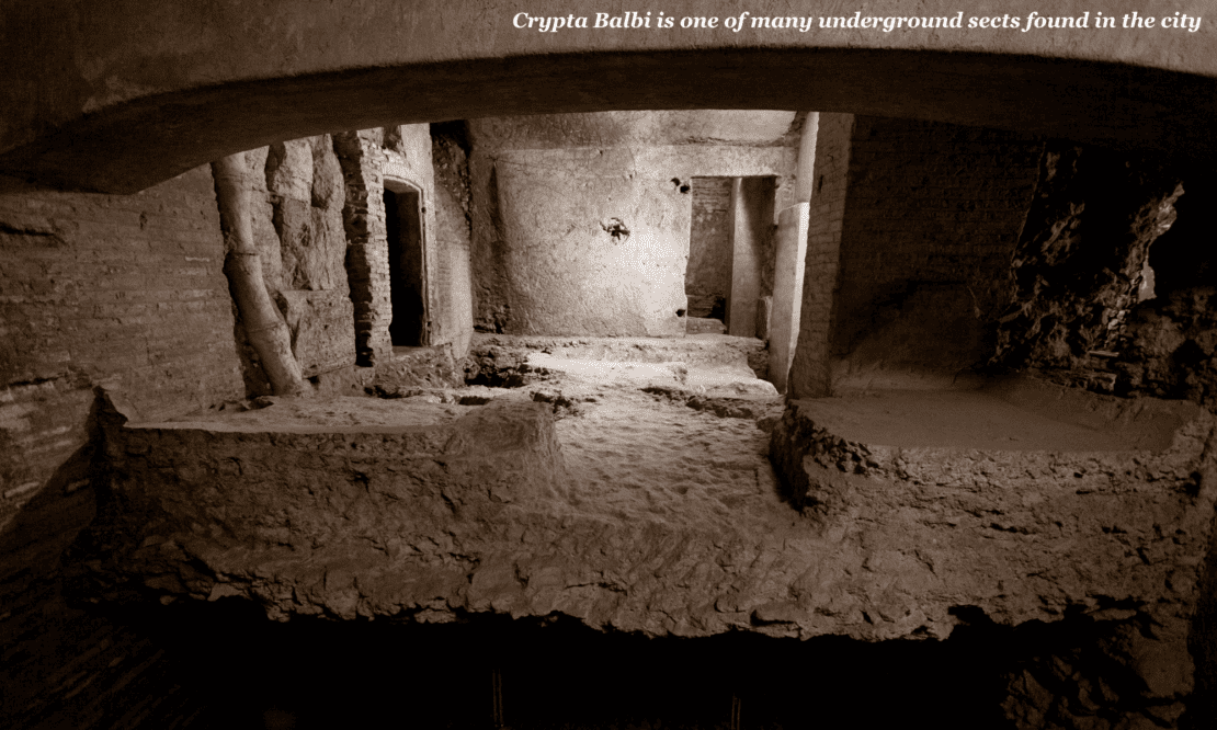 Inside Crypta Balbi in Rome 