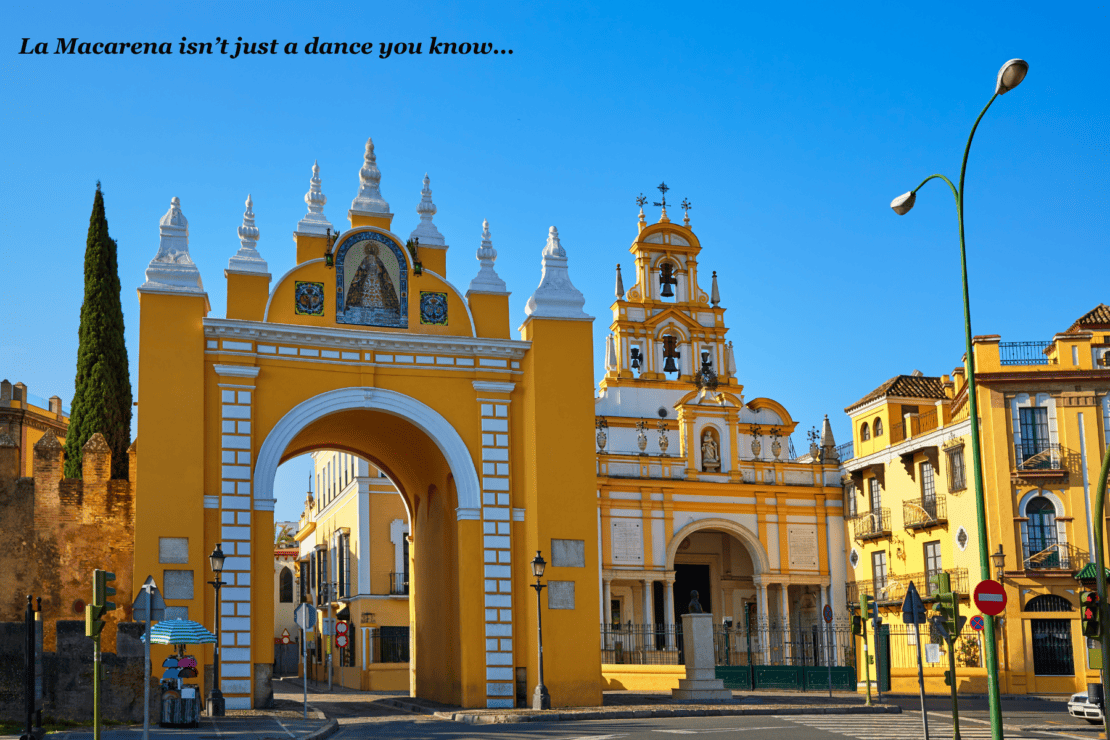 Colourful buildings in La Macarena Seville, Spain 