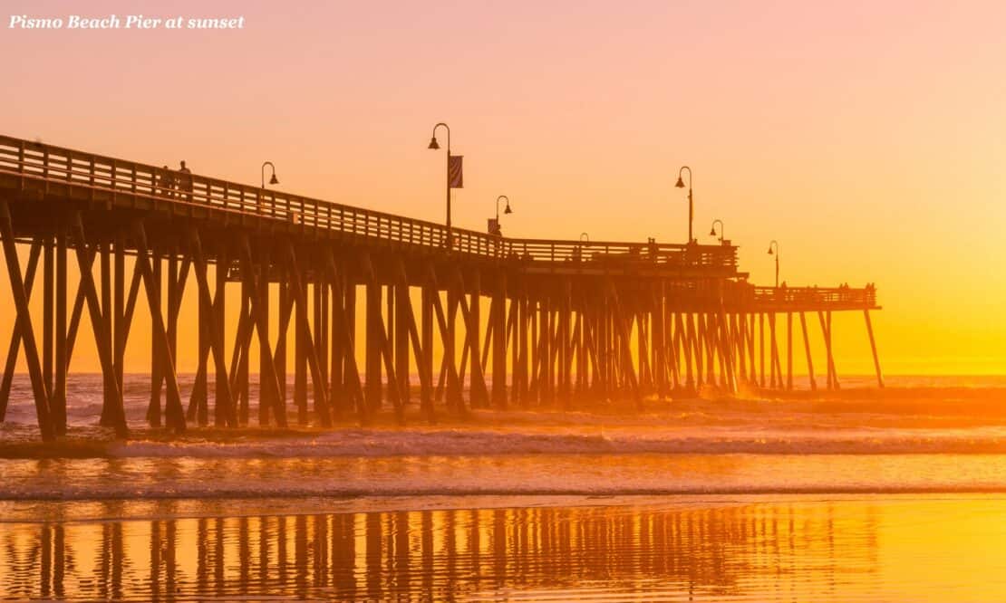 Sunset at Pismo Beach Pier in California, USA