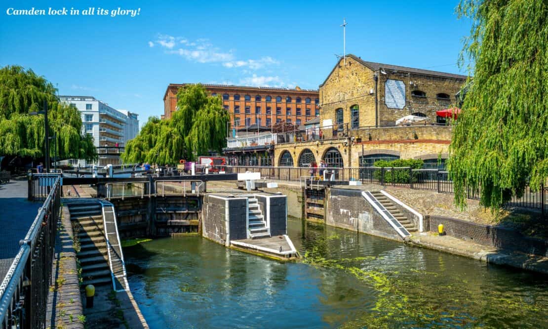 Camden Lock on a sunny day 