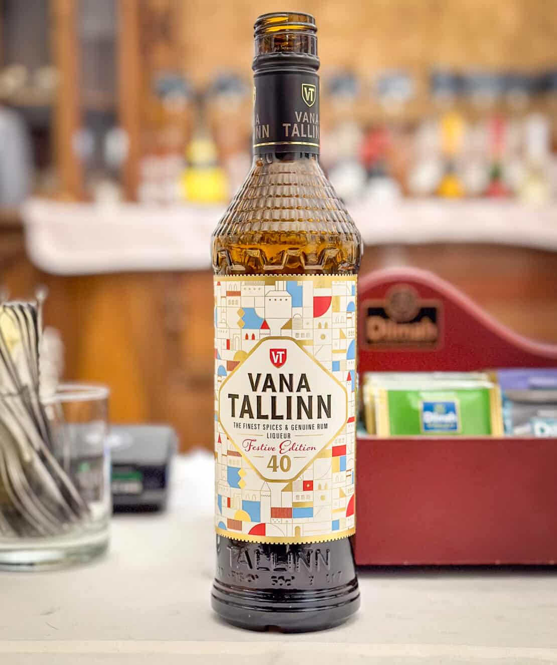 A bottle of Vana Tallinn, a traditional Estonian liqueur