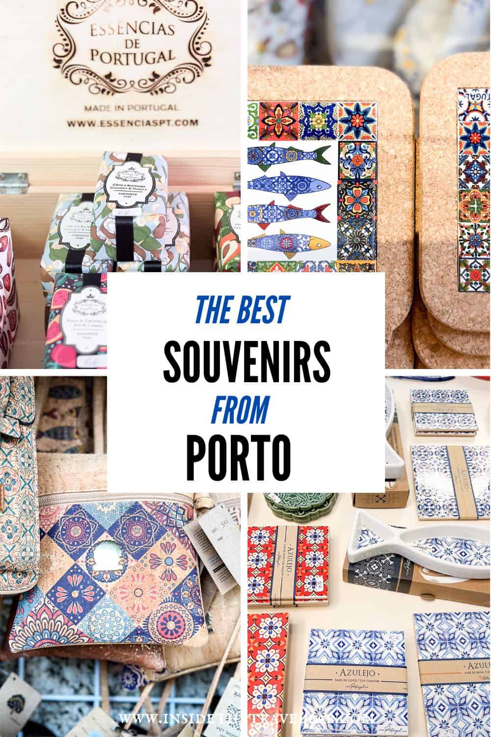 Collage of souvenirs from Porto and the Douro Valley