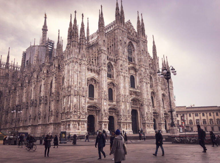 Milan Duomo Square Italy Winter