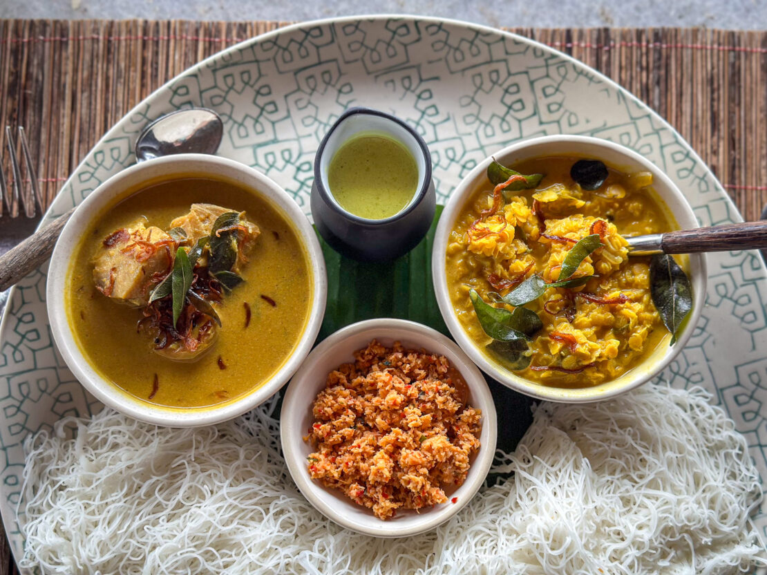 Traditional curry platter in Sri Lanka - Copyright Abigail King