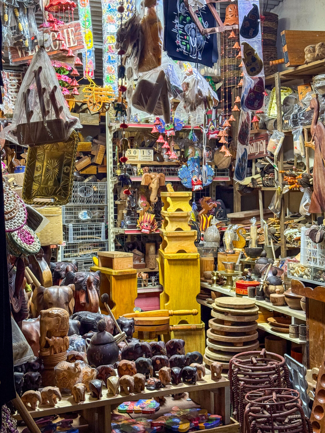 Wooden handicrafts for sale at Jaffna Market in Sri Lanka - things to do in Jaffna