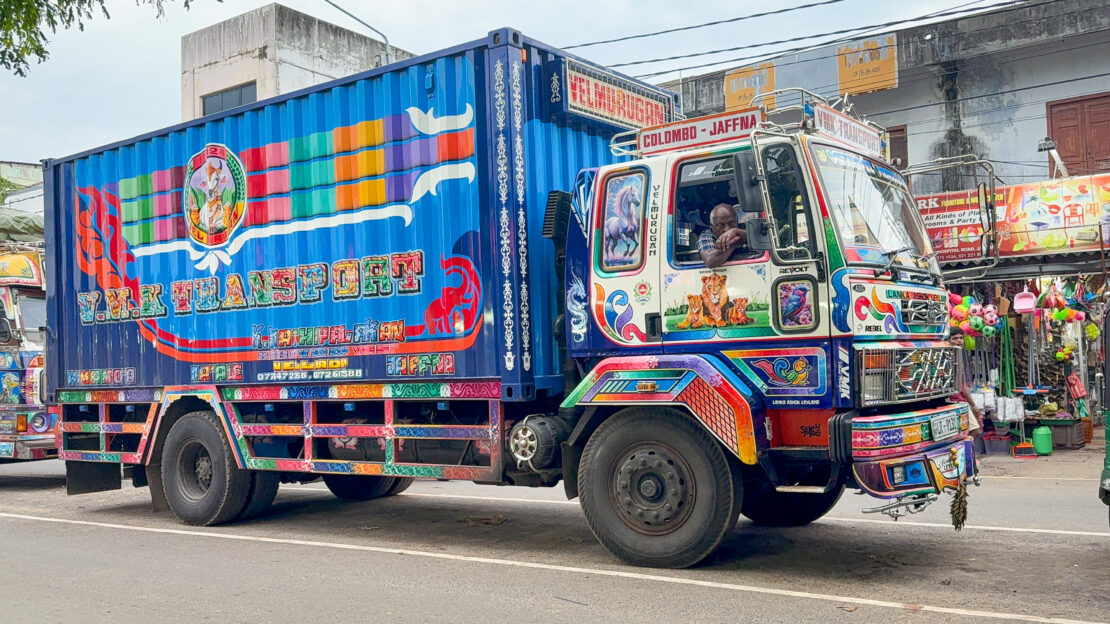 Colourful truck on the streets of Jaffna, Sri Lanka - things to do in Jaffna