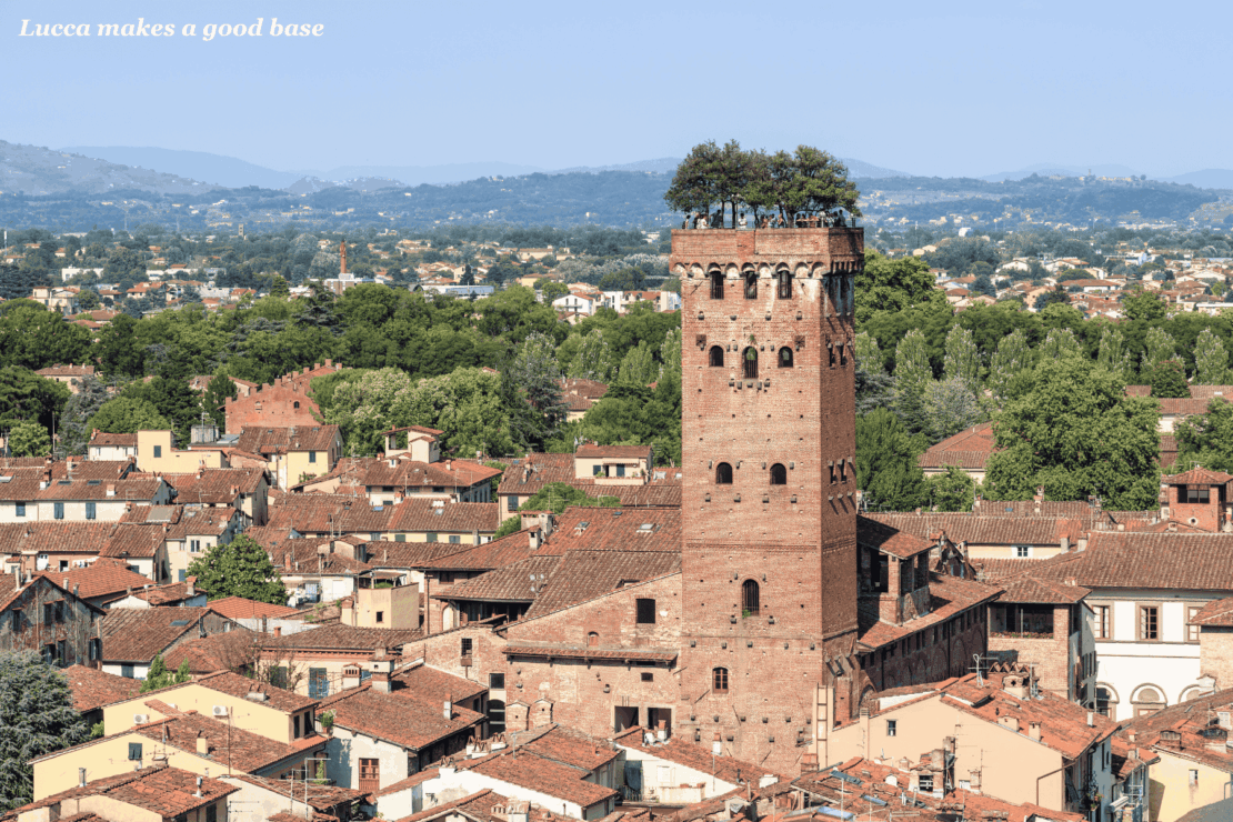 Skyline of Lucca in Italy - trip to Tuscany