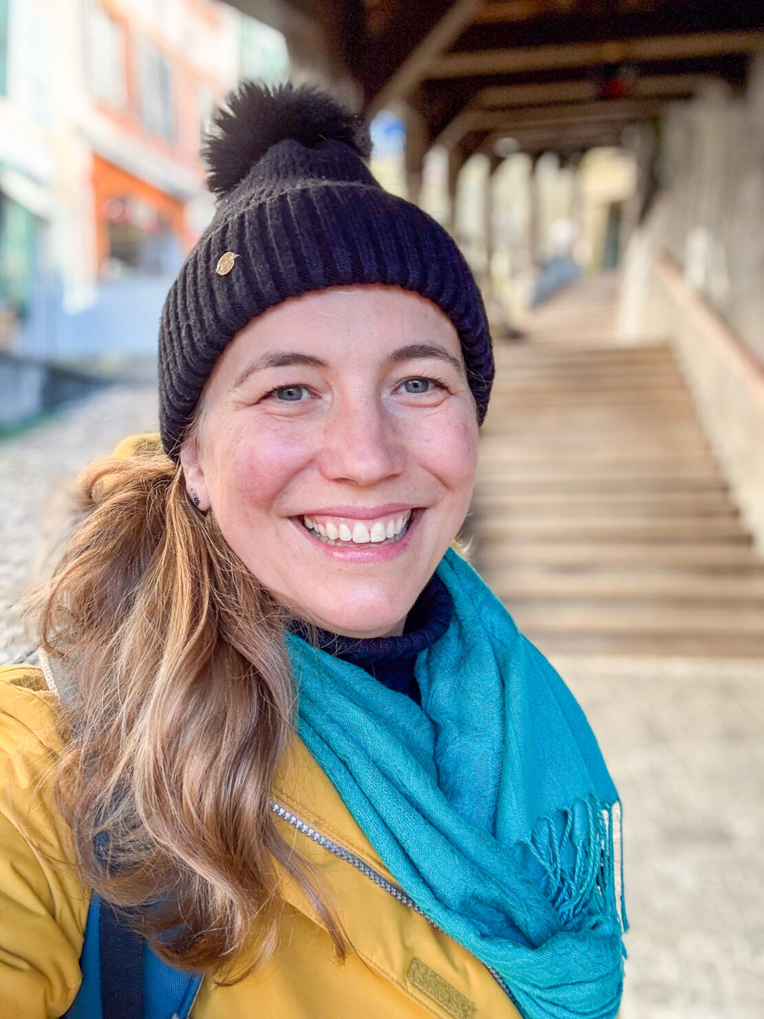 Abigail King on Marche Escaliers Lausanne Switzerland