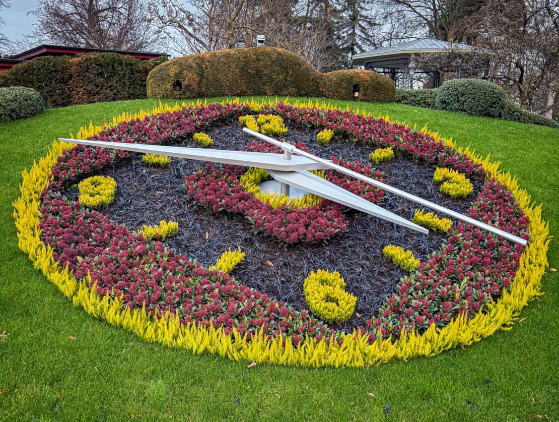 Flower clock Geneva Switzerland