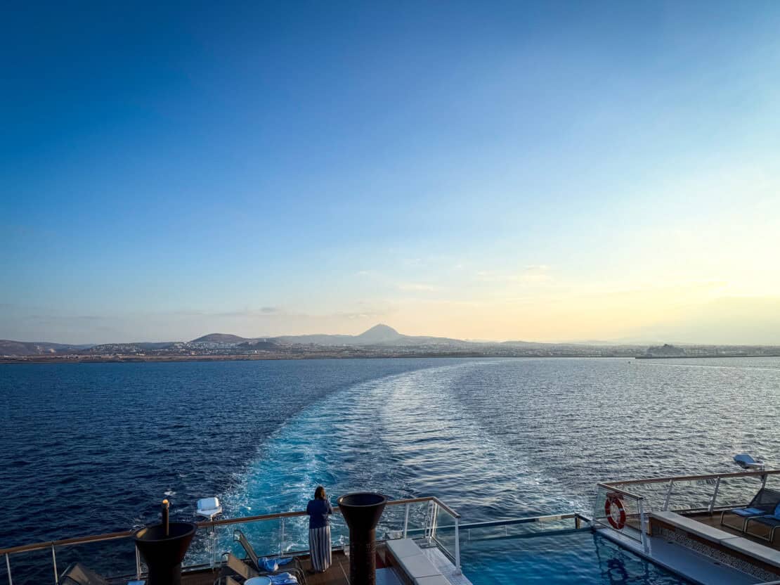 Gazing out to sea on the Viking Jupiter