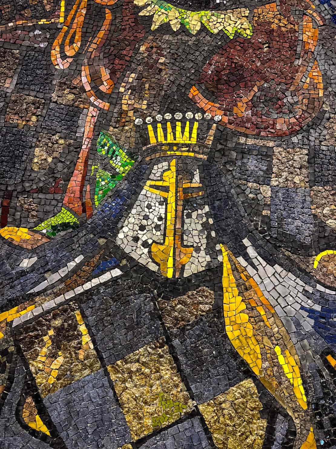 Historic mosaic in Old Town Geneva Switzerland