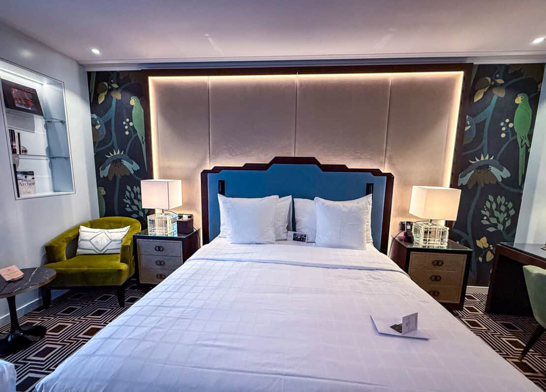 Double bed in Hotel Bristol Geneva