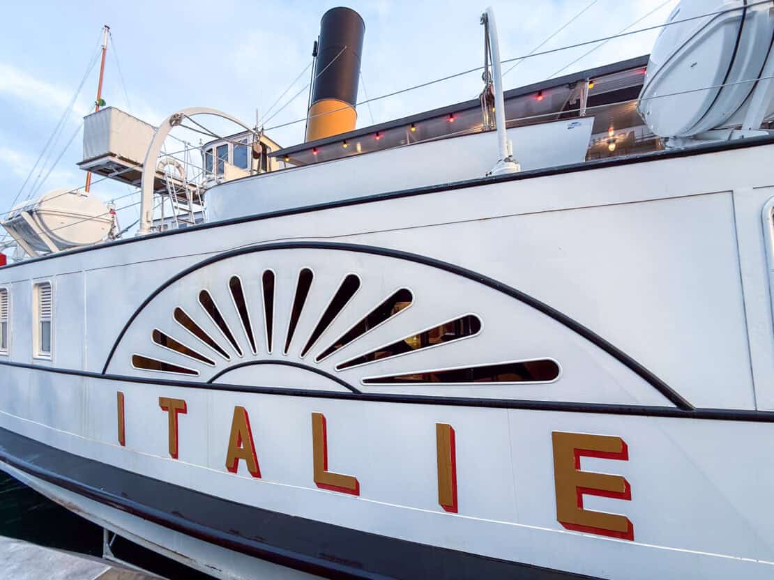 Italie Steam Paddle Ship on Lake Geneva Switzerland