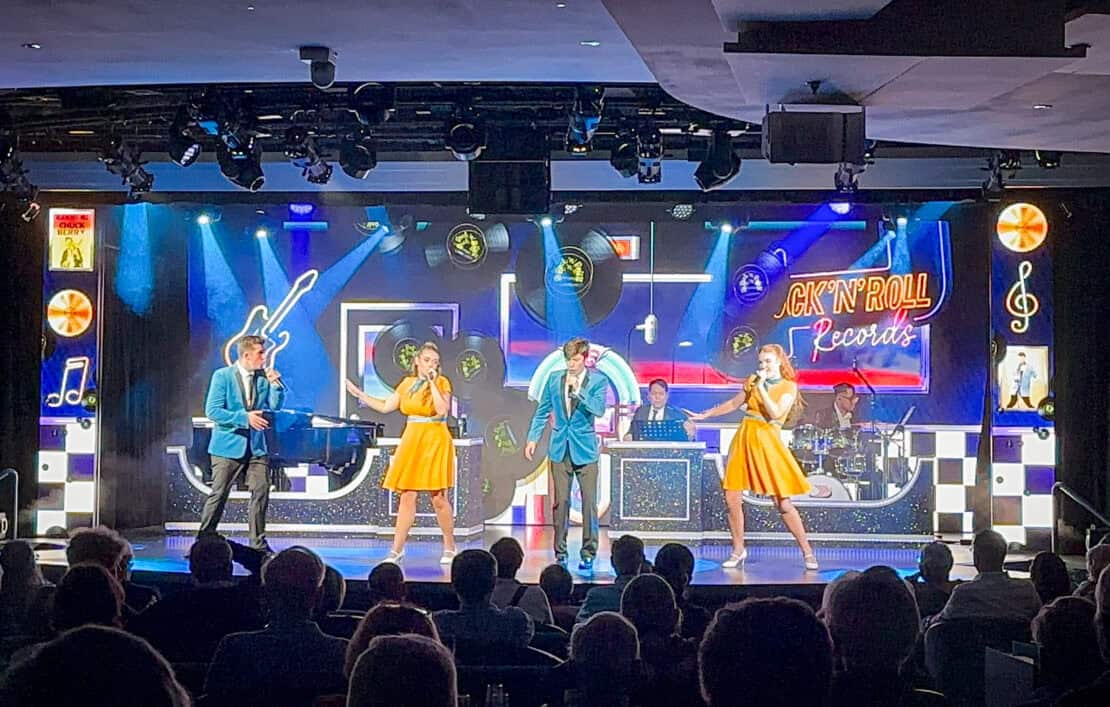 Band performing on stage on the Viking Jupiter - Viking Jupiter cruise review