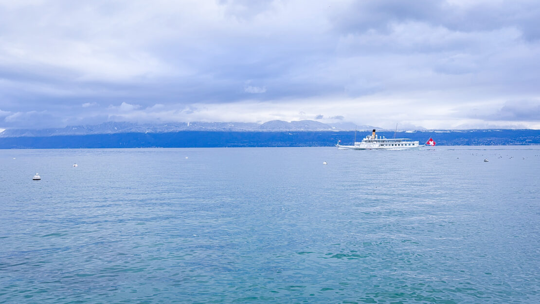 View from Ouchy Lausanne Switzerland