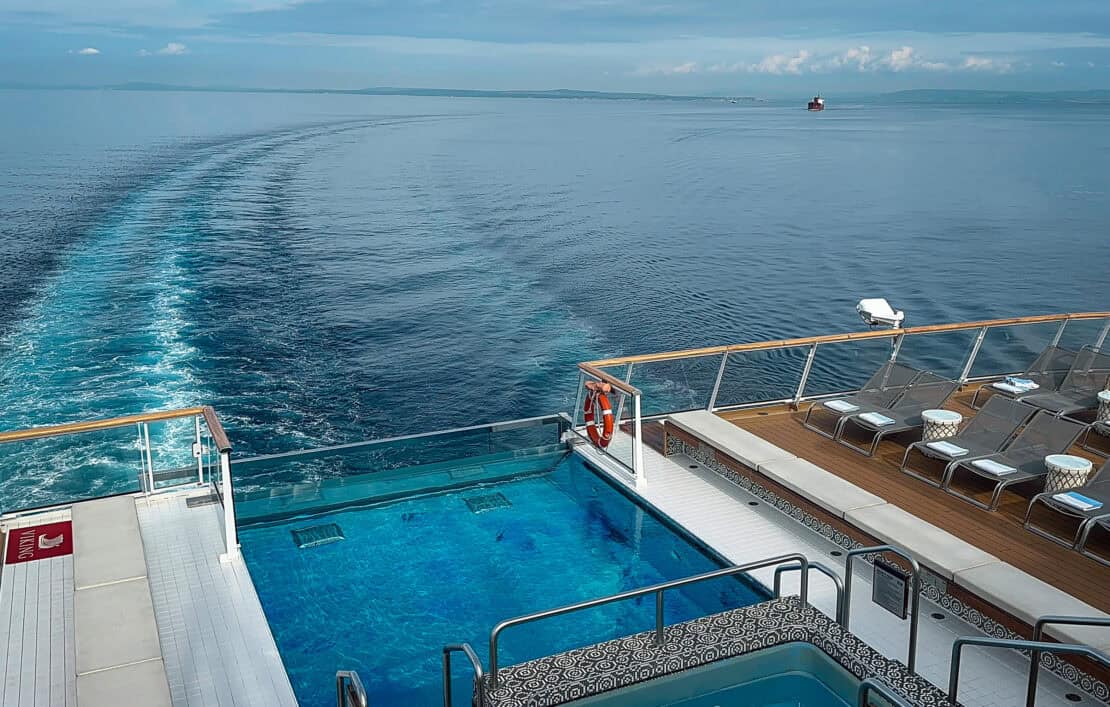 Outdoor infinity pool on board the Viking Jupiter - Viking Jupiter cruise review