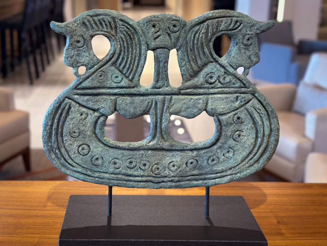 Viking sculpture aboard Viking Jupiter