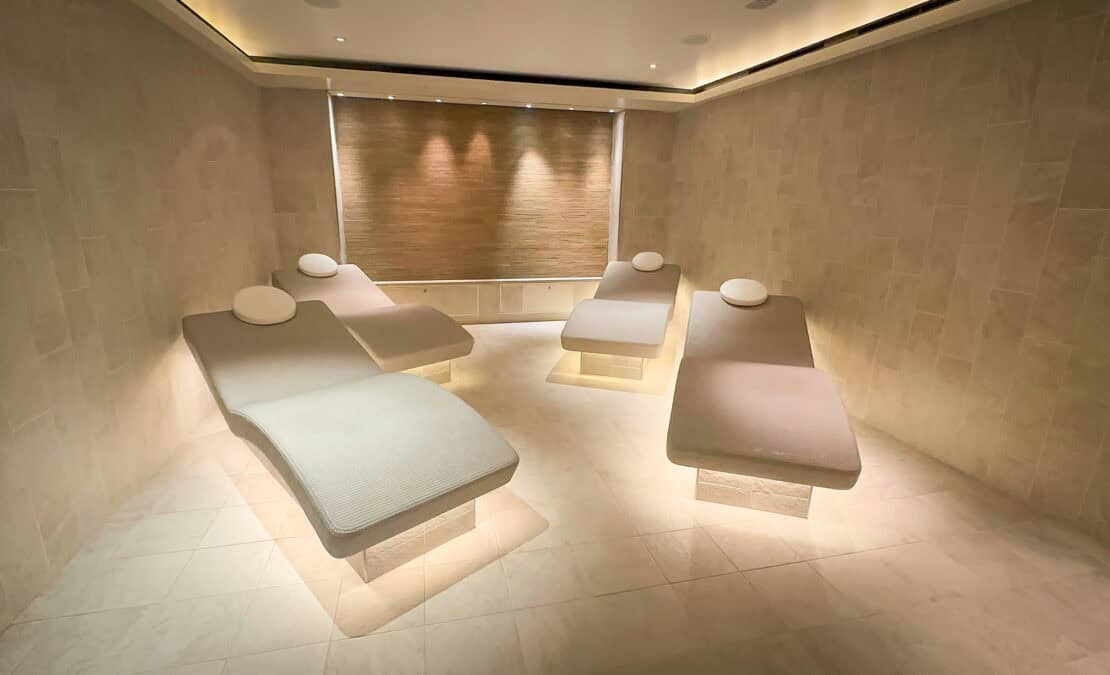 Lounge chairs in the Nordic Spa - Viking Jupiter cruise review