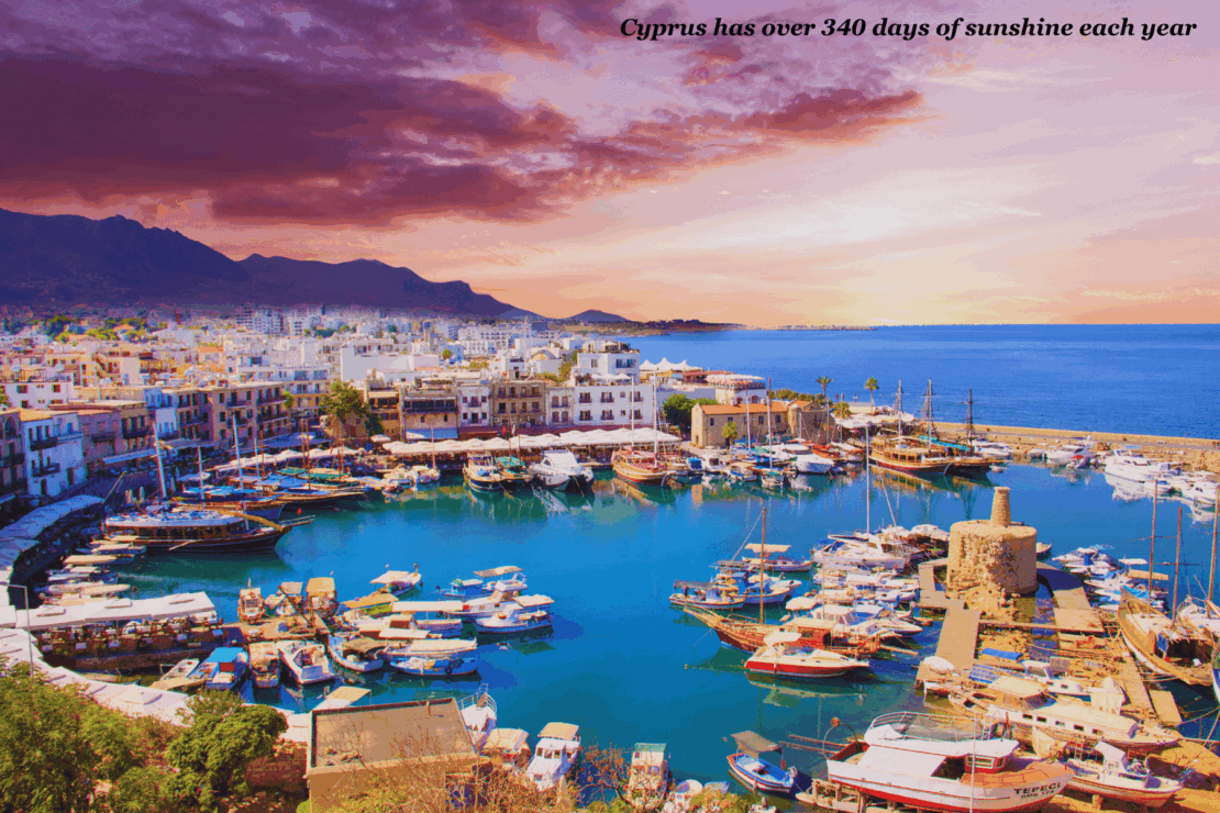 Boats in Kyrenia Bay in Cyprus - Winter Sun Holiday Destinations in Europe