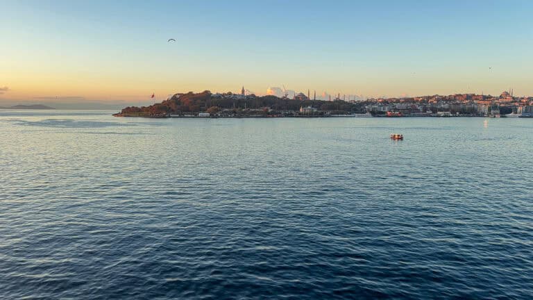 View from Viking Jupiter Cruise Ship in Istanbul in September