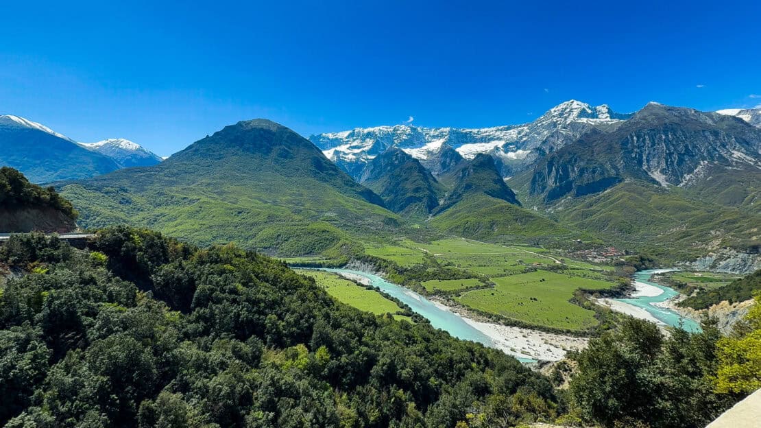 Vosje river running through the Gramoz Mountains in Albania - cycling in Albania