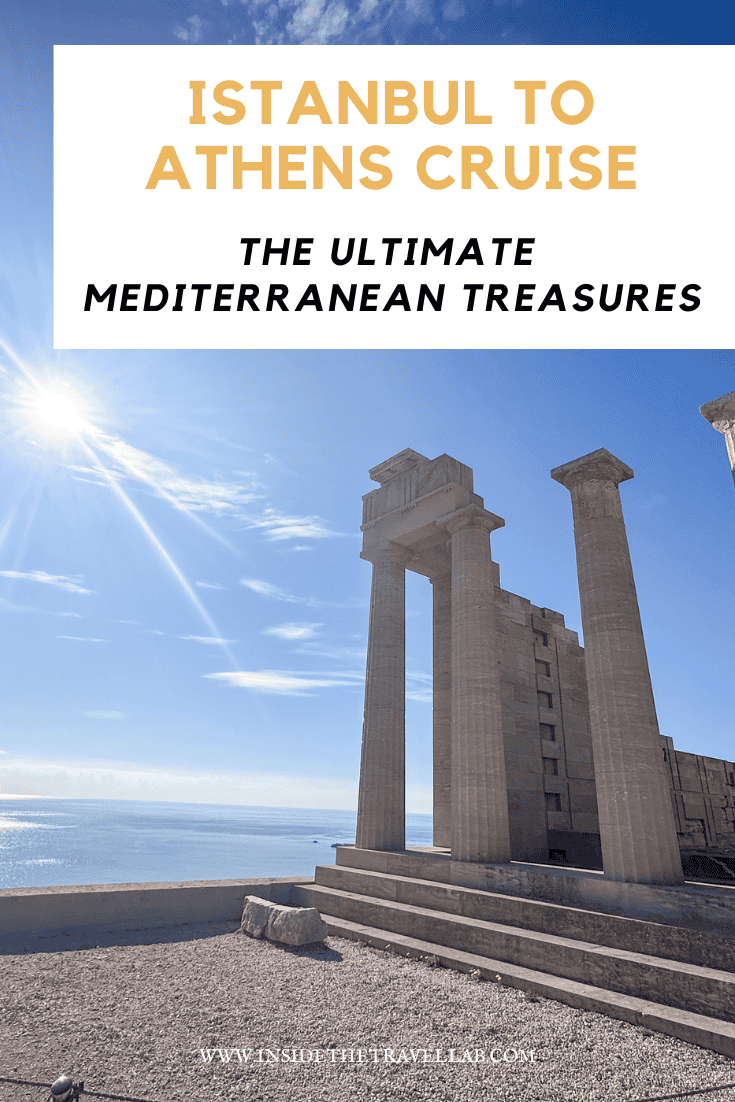 Acropolis image with text about Istanbul to Athens Cruise