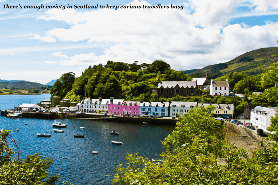 Colourful houses in Portree on the Isle of Skye, Scotland