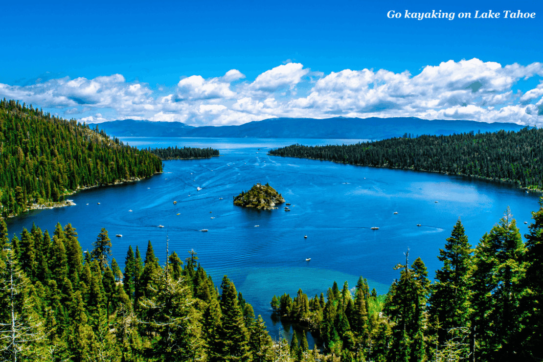 Empty Lake Tahoe from above - best California road trips