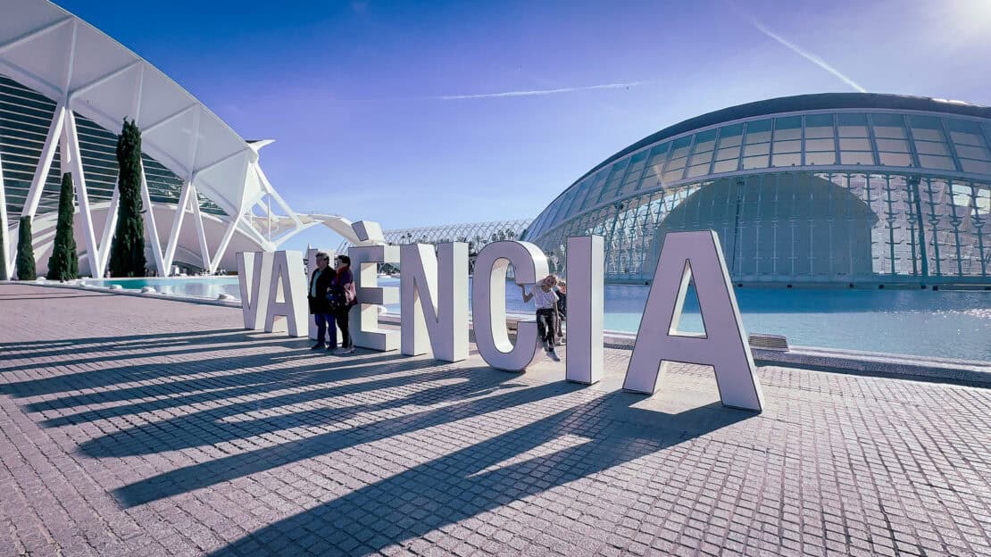 Valencia Sign City of Arts and Sciences Spain