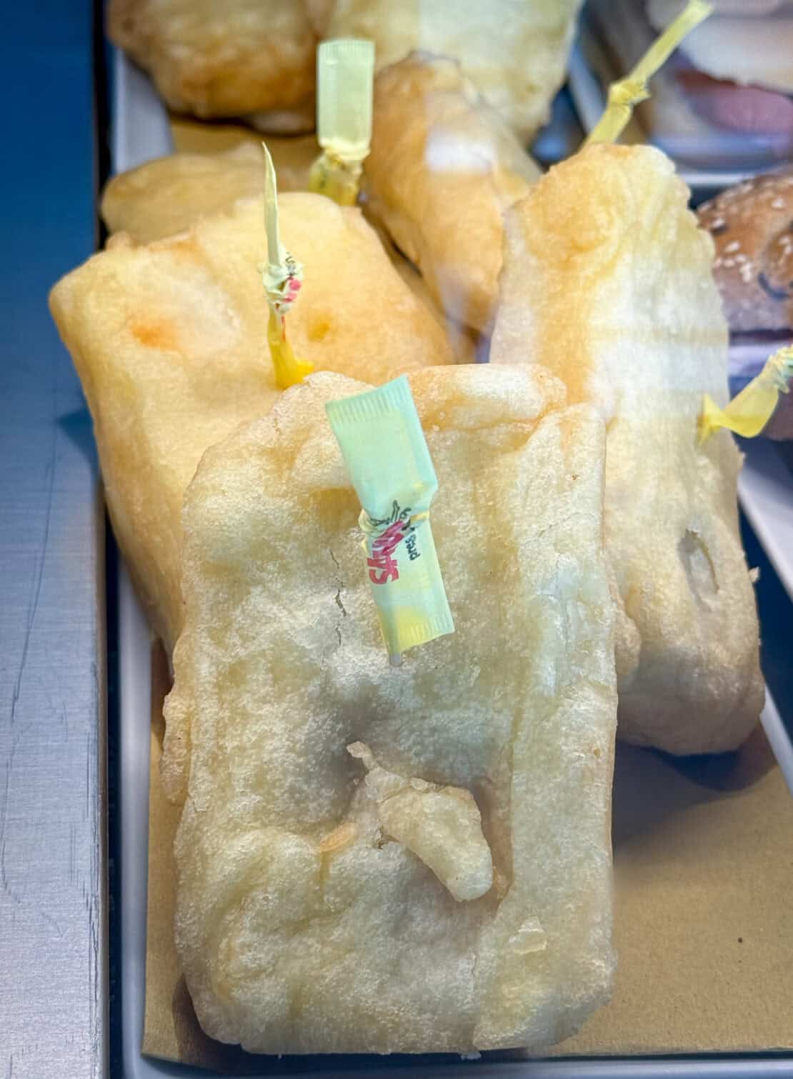 Mozzarella in carrozza, a traditional fried cheese snack in Venice, Italy