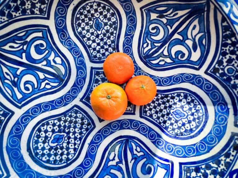 Azulejo ceramics with satsumas Spain and Portugal