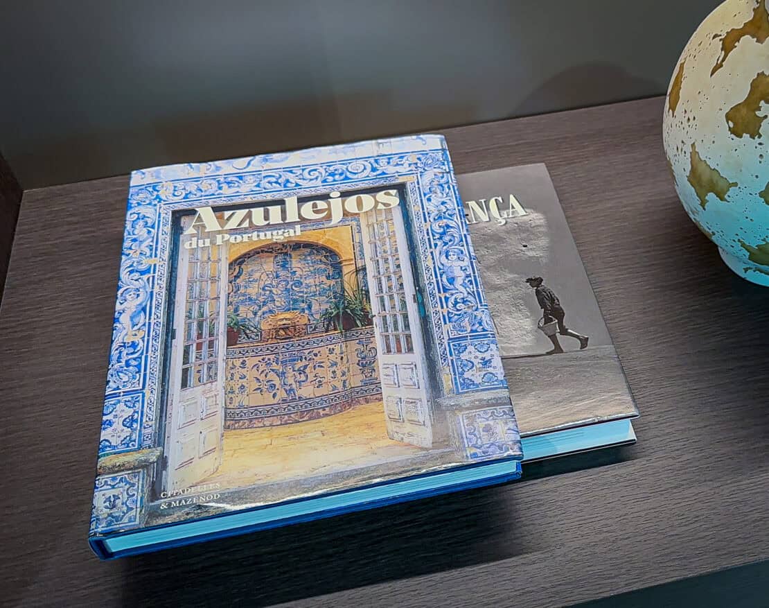 Azulejos book on Portugal on desk