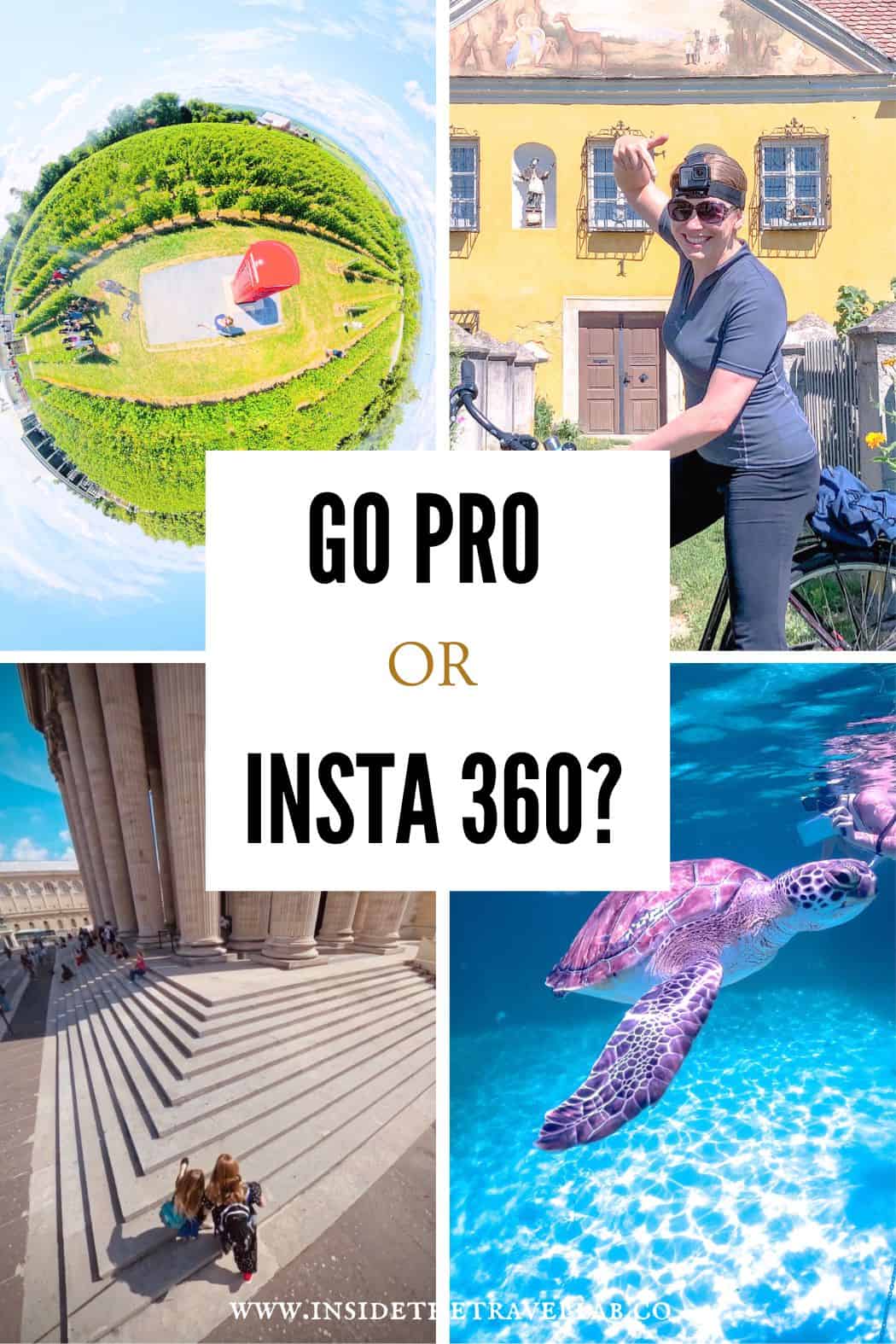 Selection of images taken with GoPro or insta360 to help review which action camera is best