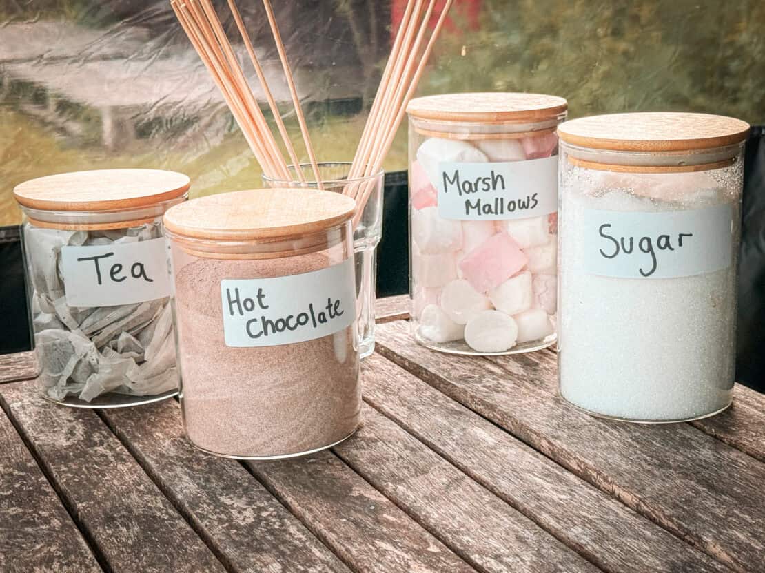 Tea Coffee Hot Chocolate Marshmallows White House Glamping Herefordshire England