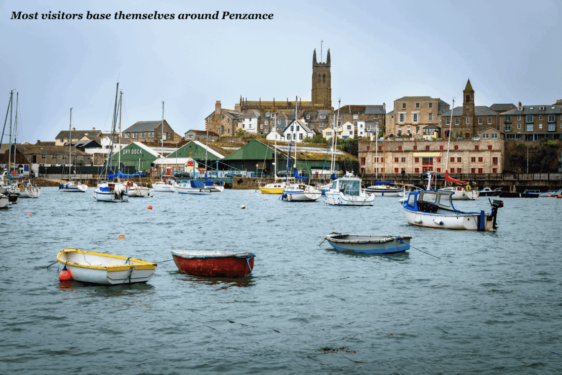 Boats in the harbour in Penzance, Cornwall, UK
