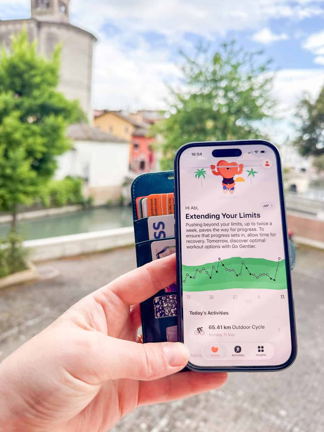 'Extending your limits' message on the Gentler Streak App