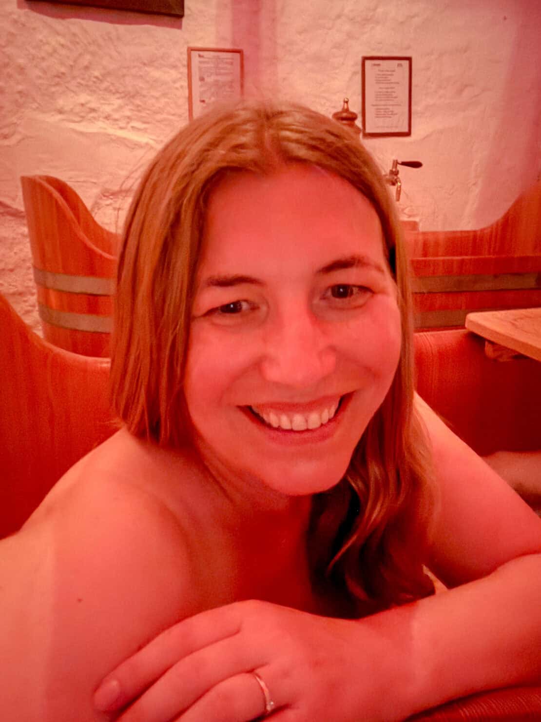 Abigail King at the Bernard Beer Spa in Prague