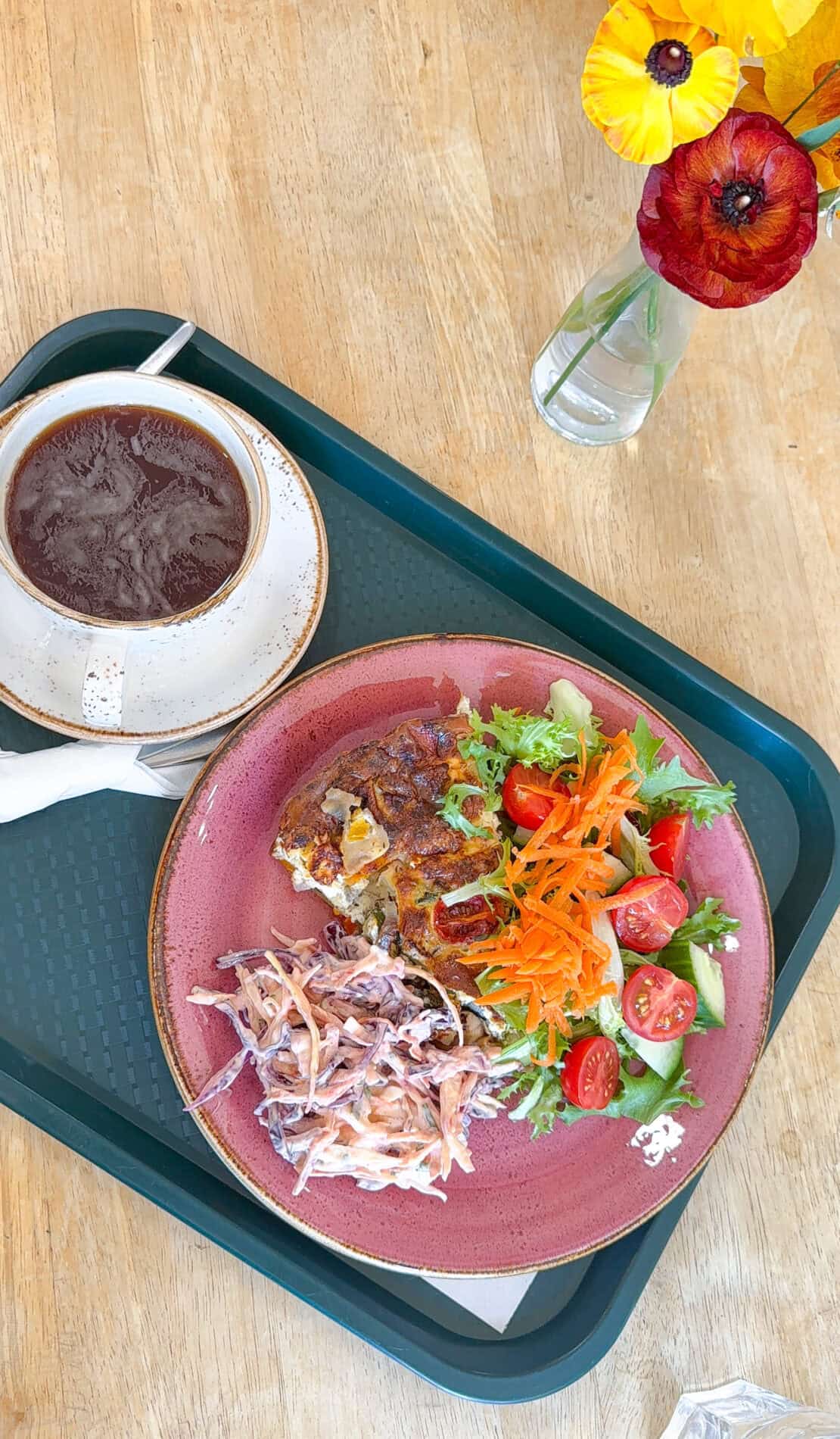 Salad and quiche from Brockweir Cafe in. theForest of Dean, England