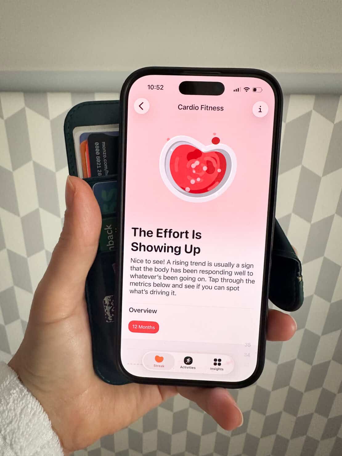 'The effort is showing up' message on the Gentler Streak App