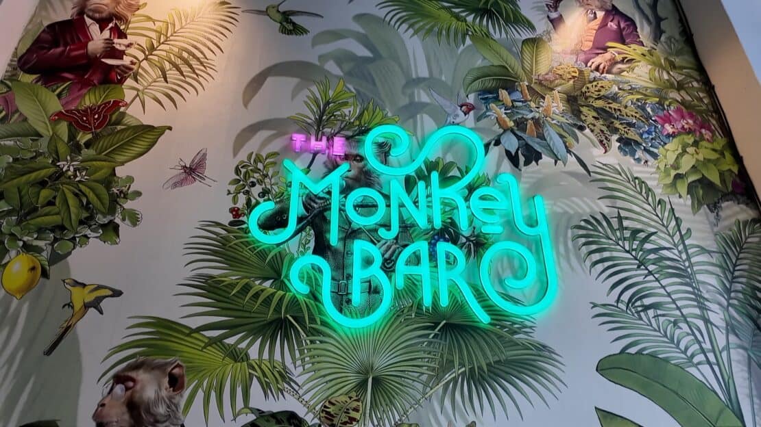Monkey Bar sign in Prague