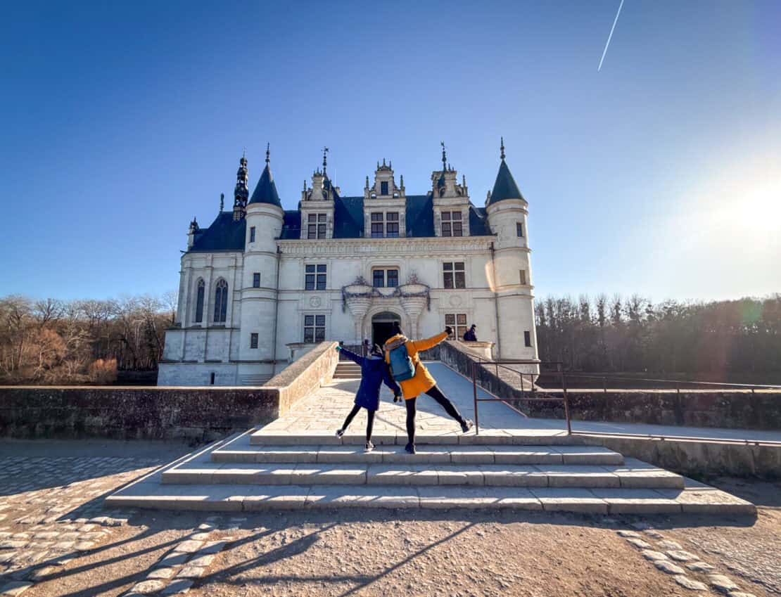 Mother and daughter at Chateau Chenonceau, Loire Valley, France